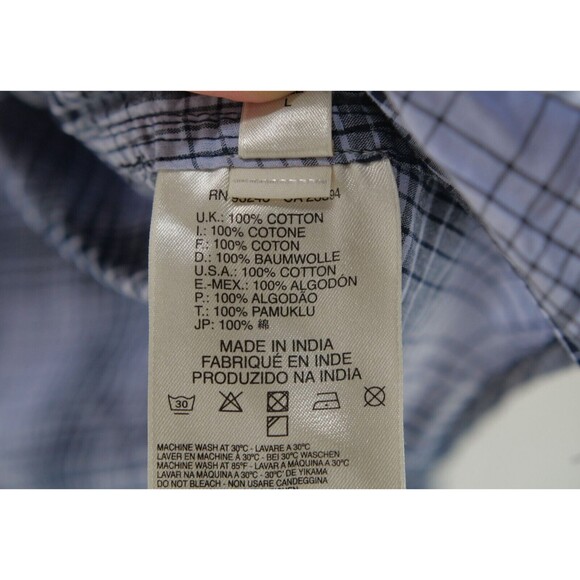 DIESEL‎ Button Down Shirt Mens Large Regular Fit Long Sleeve Plaid Gray - Picture 4 of 7